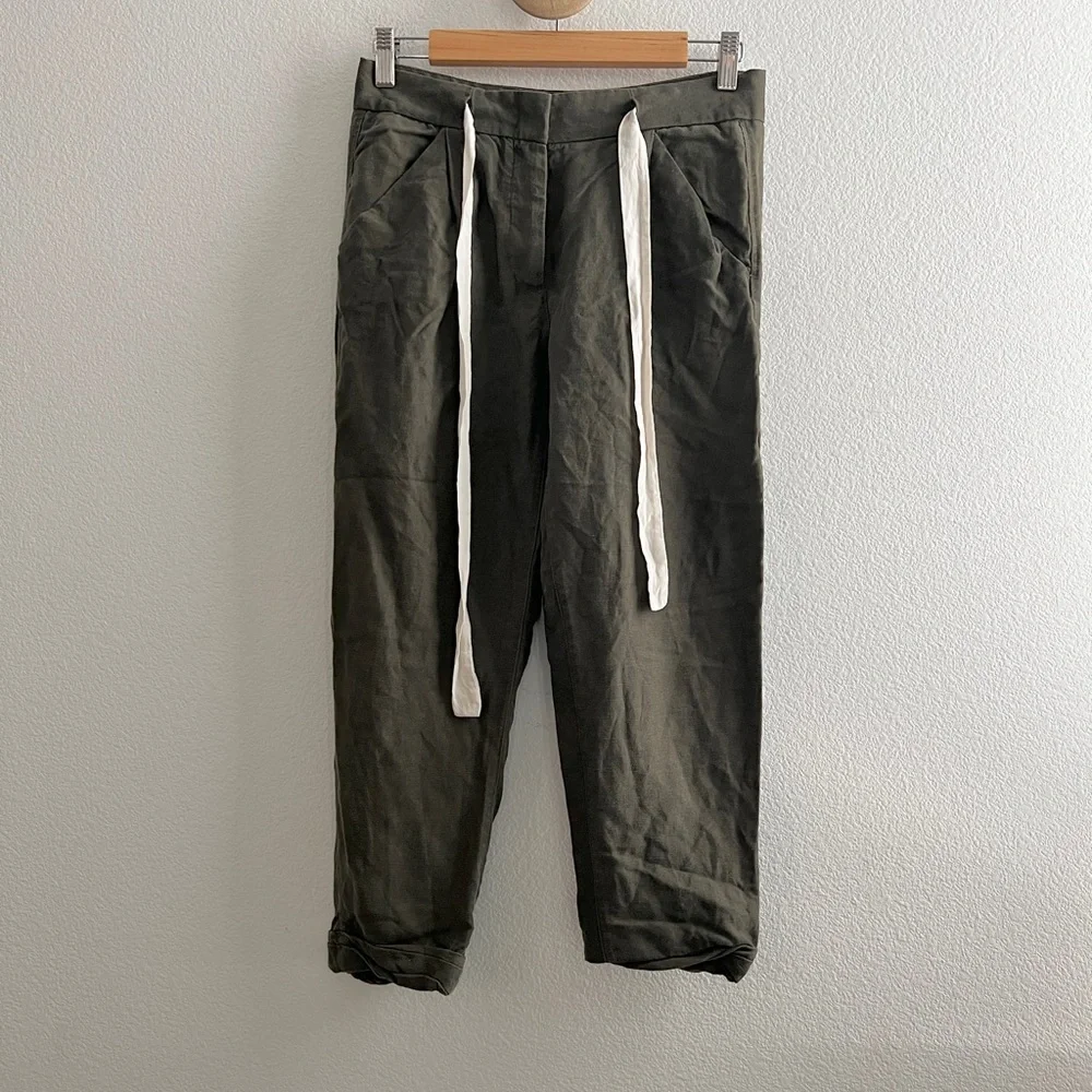 Aritzia Wilfred Linen Allant Crop Pants